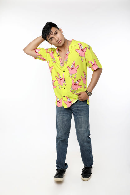 FLUORESCENT PRINTED OFFBEAT SHIRT