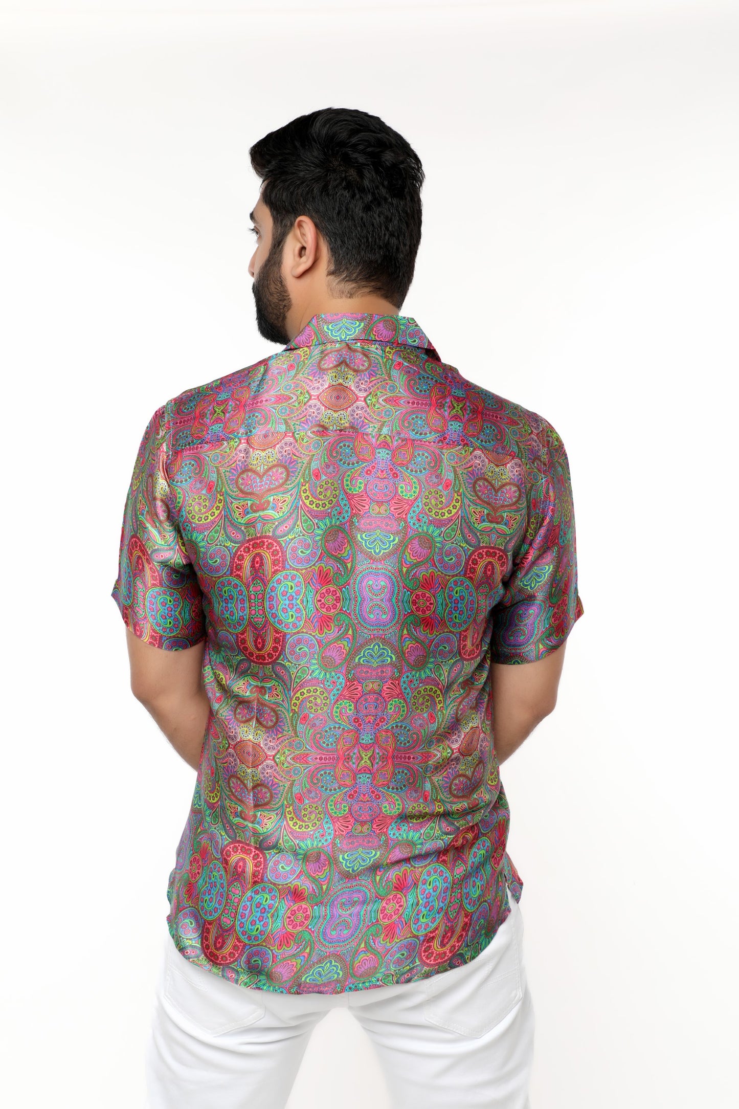 LUXE PAISLEY PRINT SILK SHIRT